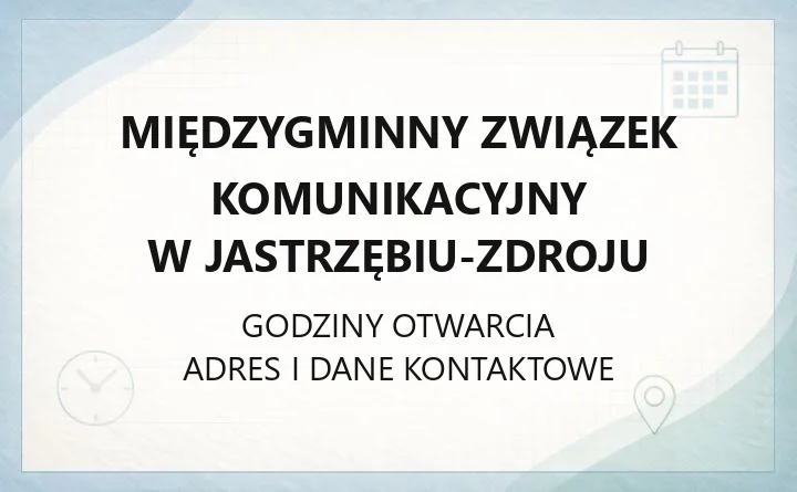 Międzygminny Związek Komunikacyjny w Jastrzębiu-Zdroju - kontakt, bilety, rozkłady i obsługa linii