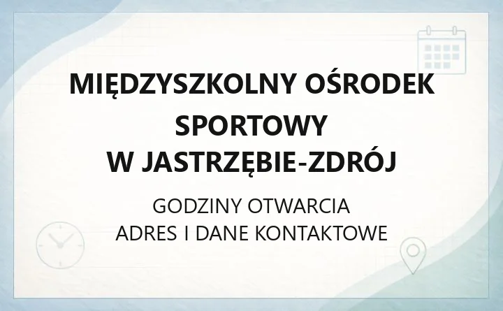 Międzyszkolny Ośrodek Sportowy w Jastrzębie-Zdrój - kontakt, zapisy i zajęcia sportowe