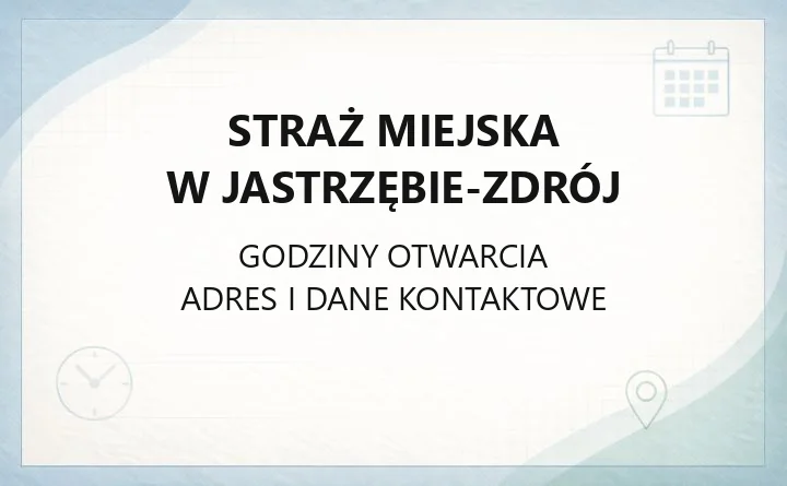 Straż Miejska w Jastrzębie-Zdrój - kontakt, interwencje, dzielnicowi