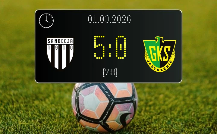 [PIŁKA NOŻNA] Sandecja Nowy Sącz – GKS Jastrzębie 5:0, pewne zwycięstwo Sandecji w 21. kolejce Betclic 2. liga