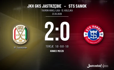 [HOKEJ] Tauron Hokej Liga – JKH GKS Jastrzębie – STS Sanok 2:0, dwa gole Saarelainena