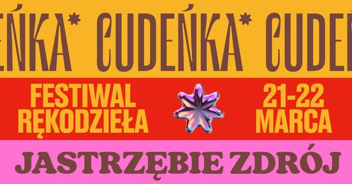 Grafika promocyjna wydarzenia Festiwal Rękodzieła Cudeńka w Jastrzębiu-Zdroju