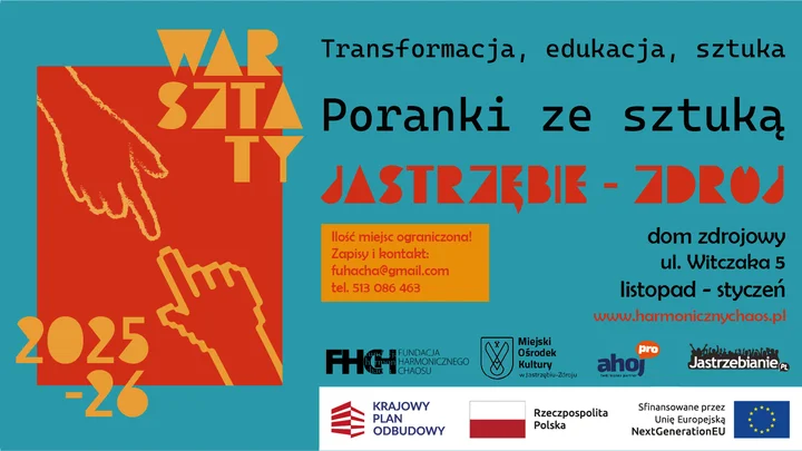 Grafika promocyjna wydarzenia Kolaże z natury — Warsztaty „Poranki ze Sztuką” w Domu Zdrojowym