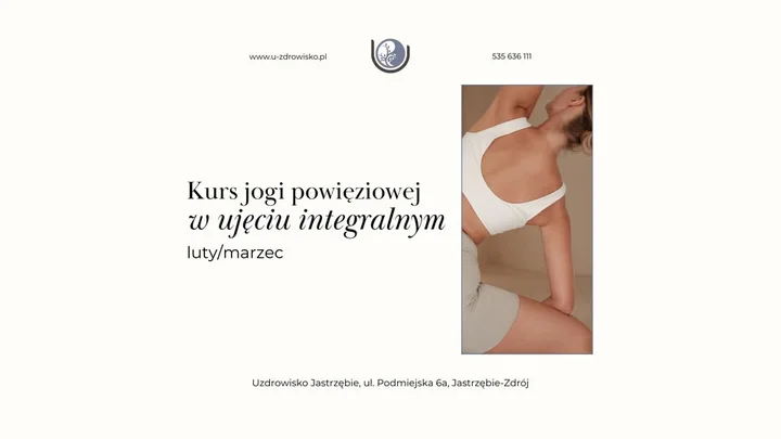 Grafika promocyjna wydarzenia Kurs Jogi Powięziowej Integralnie — 8 spotkań ku większemu komfortowi w ciele