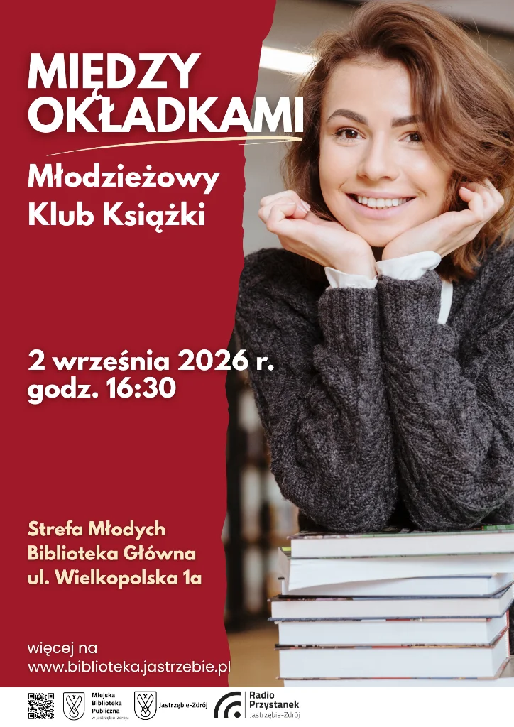 Grafika promocyjna wydarzenia Między Okładkami – Młodzieżowy Klub Książki