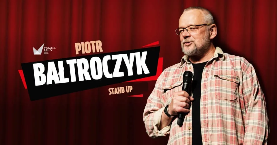 Grafika promocyjna wydarzenia Piotr Bałtroczyk Stand-up w Jastrzębiu-Zdroju