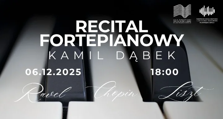 Grafika promocyjna wydarzenia Recital fortepianowy | Kamil Dąbek