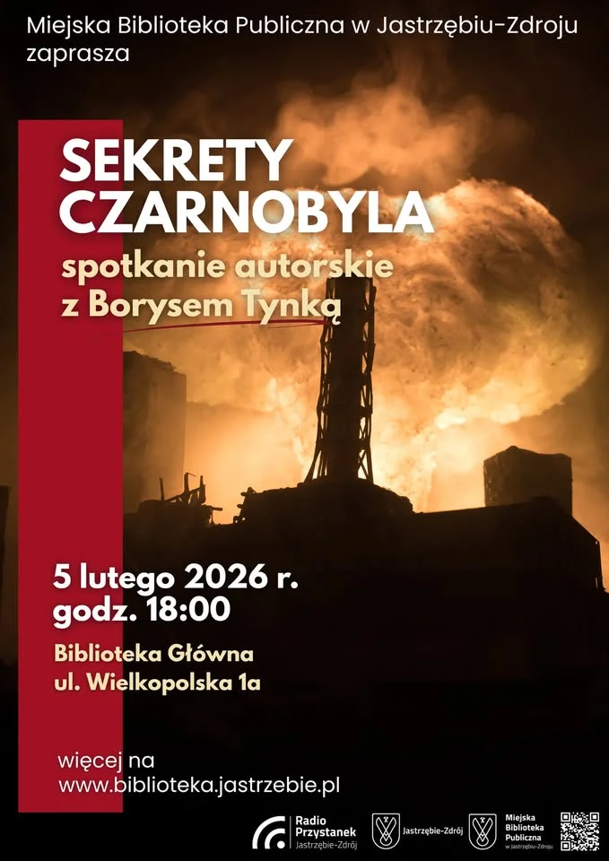 Grafika promocyjna wydarzenia Sekrety Czarnobyla — spotkanie z Borysem Tynką