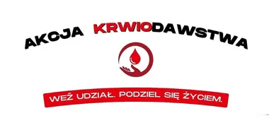 Grafika promocyjna wydarzenia Akcja krwiodawstwa