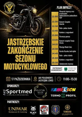 Grafika promocyjna wydarzenia Jastrzębskie Zakończenie Sezonu Motocyklowego