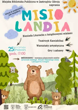 Grafika promocyjna wydarzenia MISIOLANDA: Wielka Biesiada Literacka!