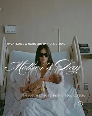 Grafika promocyjna wydarzenia MOTHER’S DAY EVENT w Hope Studio na Dzień Mamy: pilates, relaks i kobiecy wieczór w Jastrzębiu-Zdroju