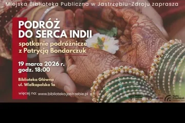 Grafika promocyjna wydarzenia PODRÓŻ DO SERCA INDII – spotkanie podróżnicze z Patrycją Bondarczuk