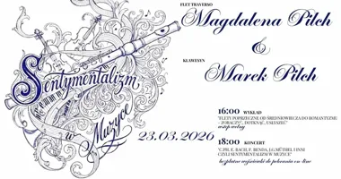 Grafika promocyjna wydarzenia Sentymentalizm w muzyce — koncert i wykład w Sali Koncertowej PSM