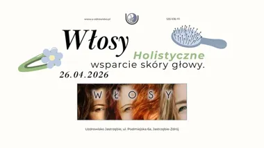 Grafika promocyjna wydarzenia Warsztat WŁOSY — holistyczne wsparcie skóry głowy