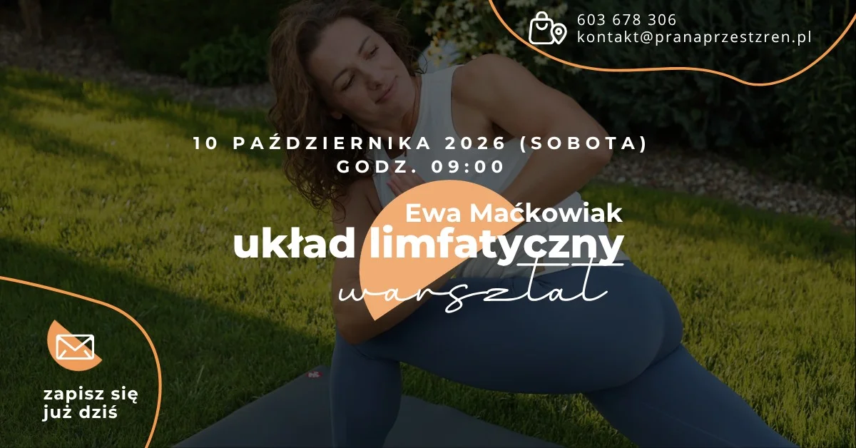 Grafika promocyjna wydarzenia Układ limfatyczny – warsztat z Ewą Maćkowiak