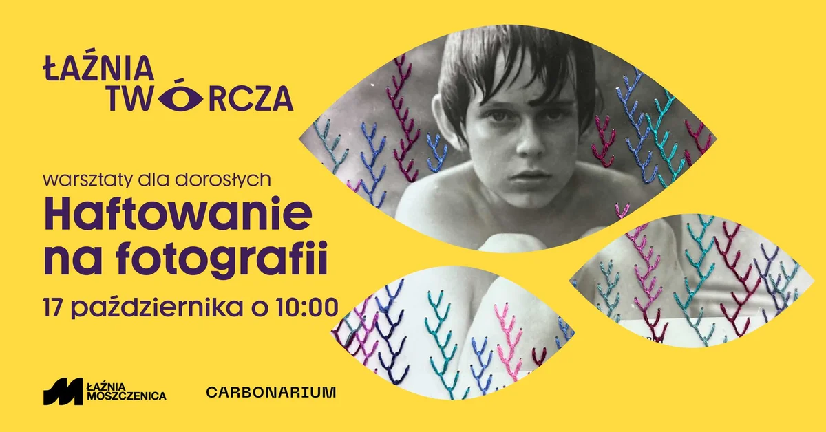 Grafika promocyjna wydarzenia Warsztaty: haft na fotografii w Jastrzębiu-Zdroju