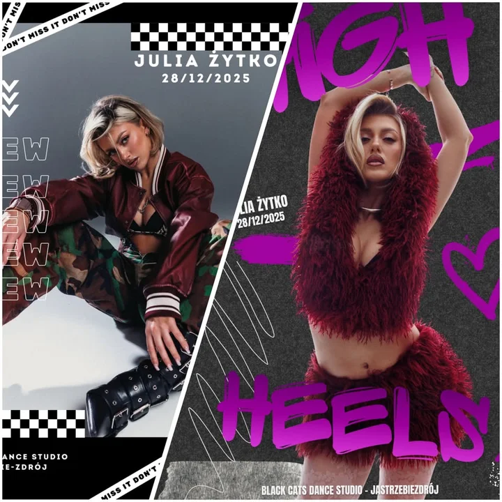 Grafika promocyjna wydarzenia Warsztaty z Julą Żytko — Hip‑Hop i High Heels w Black Cats