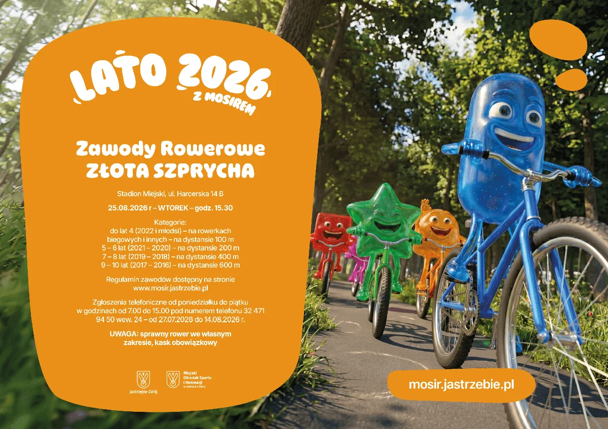 Grafika promocyjna wydarzenia Zawody Rowerowe Złota Szprycha