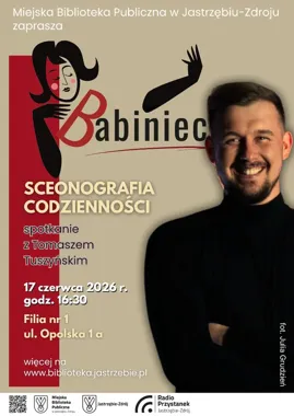 Tomasz Tuszyński w bibliotece - teatr ruchu spotka codzienność Jastrzębia