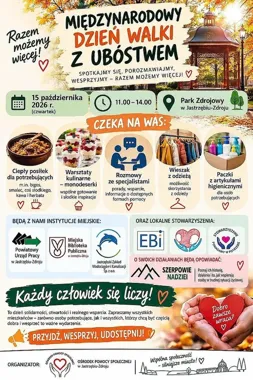 Ciepły posiłek, rozmowa i pomoc. W Parku Zdrojowym odbędzie się dzień walki z ubóstwem