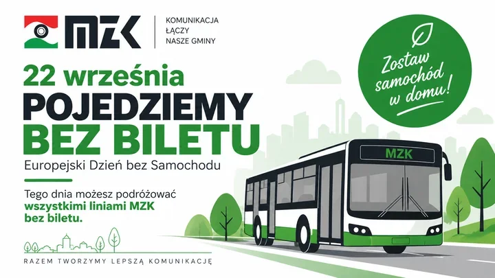Wszystkie autobusy MZK pojadą bez biletu przez cały dzień