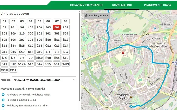 Sobota z nowym rozkładem linii 206 – odjazdy przesunięte o 30 minut