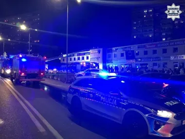 Pożar w galerii na Harcerskiej - śledczy pracowali godzinami